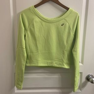 Asics lime green workout top